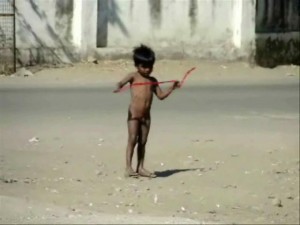 Roadside poor kids in India