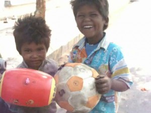 Roadside poor kids in India