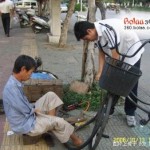 Handicapped punctured tire repair