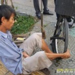 Handicapped punctured tire repair
