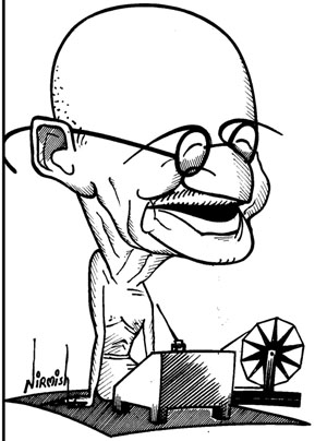 Gandhiji cartoon