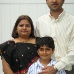 Chirag Patel with wife Parul and son Vrund