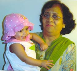 Neela Kakadia with Grand daughter Richa Neela Kakadia with Grand daughter Richa