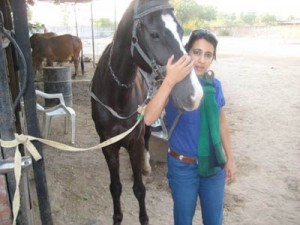 Neha with horse