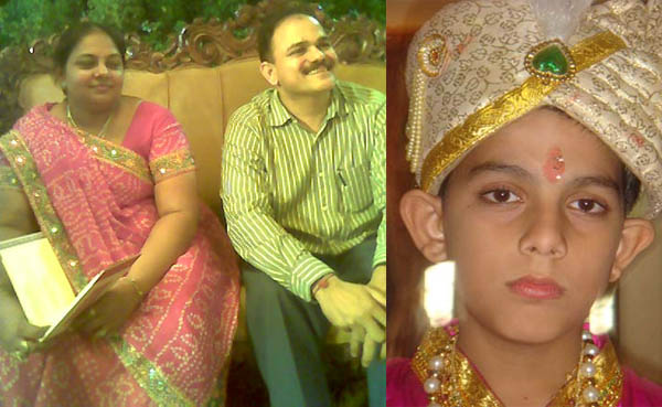 (L to R: Wife - Sonali, Suresh Lalan, son-Smit)