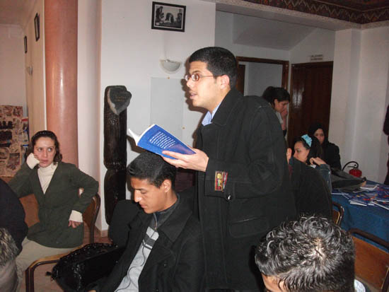 Presentation of the book in the School of Journalism in Marrakech (Morocco)