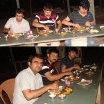 Having dinner with friends – Naimish Madiya & Sunny Rathod.