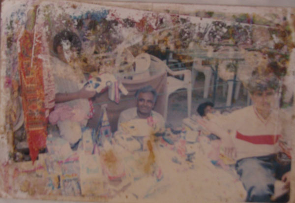 File photo: Vasudev Rayvadera selling toys in a fair with his two sons Vinay & Vishal.