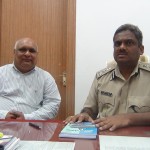 Atulkumar Sanghvi (Trustee of Bolbala Traffic Education Trust) with Dr K L N Rao