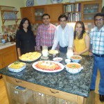 Our team after preparation of Pau-Bhaji & Pulao: L to R – Tejal Rajput, Dr. Snehal Lokhandwala, Himal Pandya, Mirani Patel, Devang Vibhakar