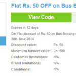 Redbus coupon on CupoNation