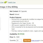 Screenshot of a product from Vegetarianshop.in