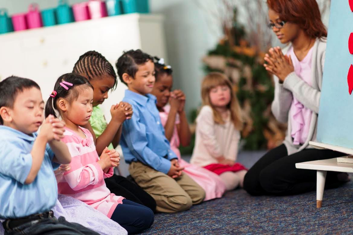 Kids Praying at School